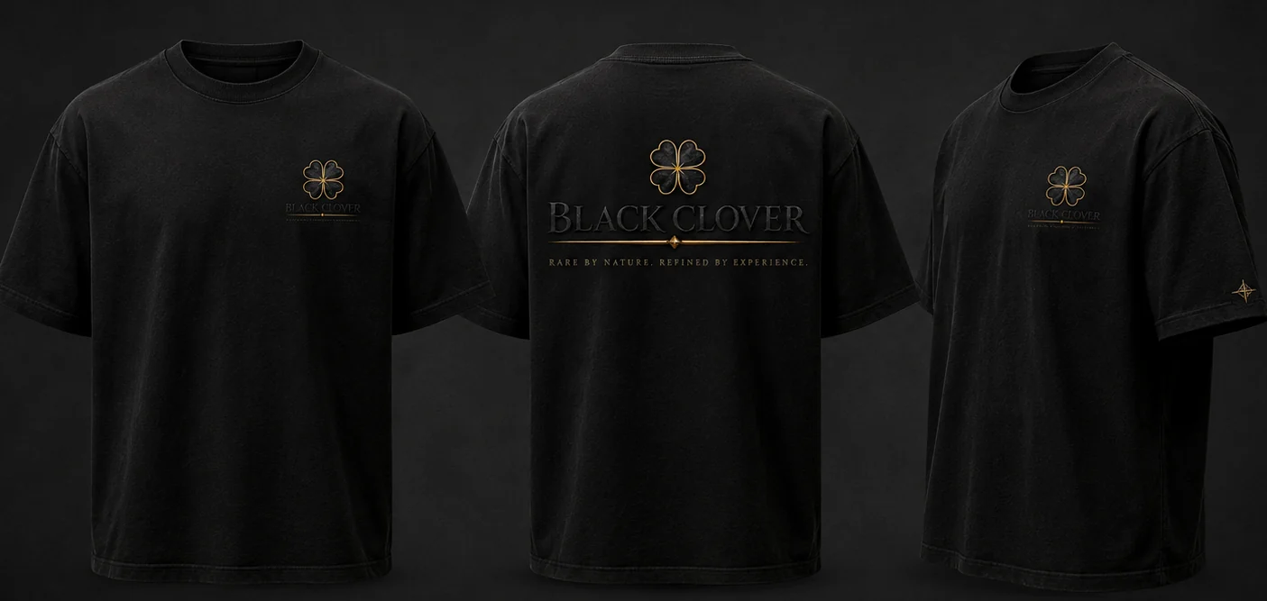 Lifestyle Collection heavyweight tee — front, back and side views